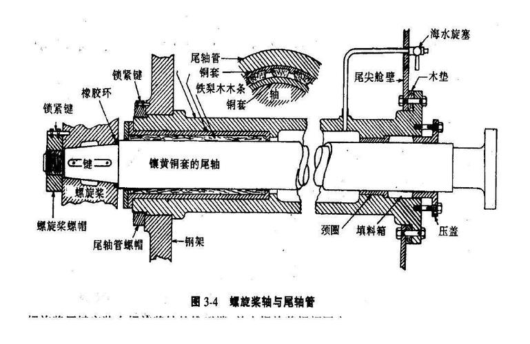 船舶尾轴结构图如何看懂各部件功能？-图1